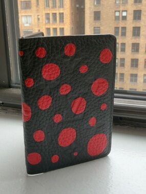 Yayoi Kimsama - Louis Vuitton Black Card Holder with Red Logo - Exclusive